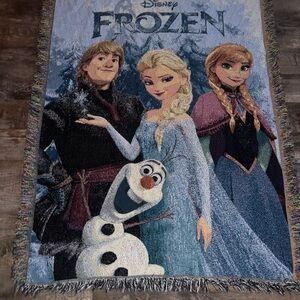Disney Frozen Character Tapestry with Blue and Purple